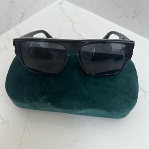 Gucci Black Sunglasses with Gold Accents